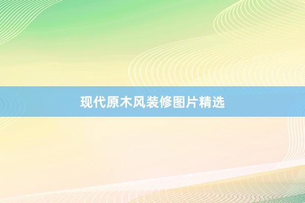 现代原木风装修图片精选